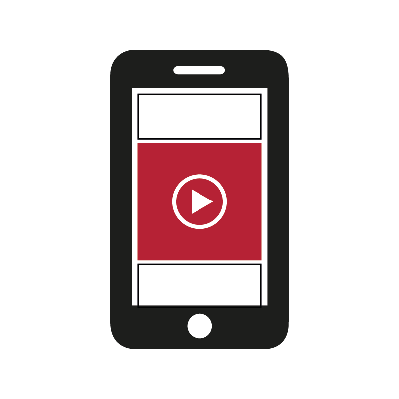 Online Ad Format Mobile mit Playbutton