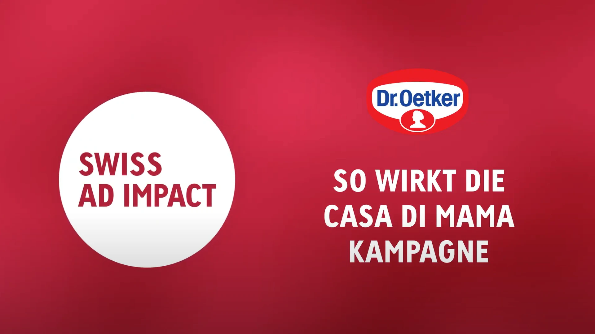 Swiss Ad Impact Visual mit Dr. Oetker Logo