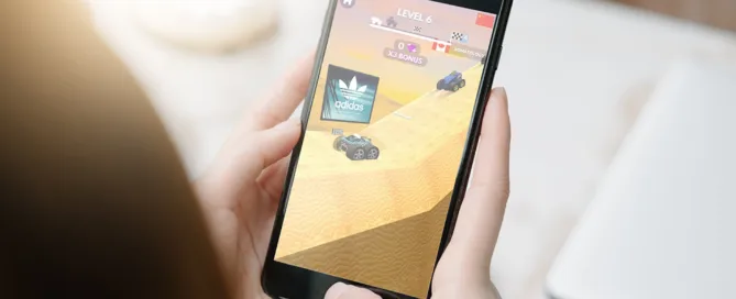 Mobile mit Gaming Ad