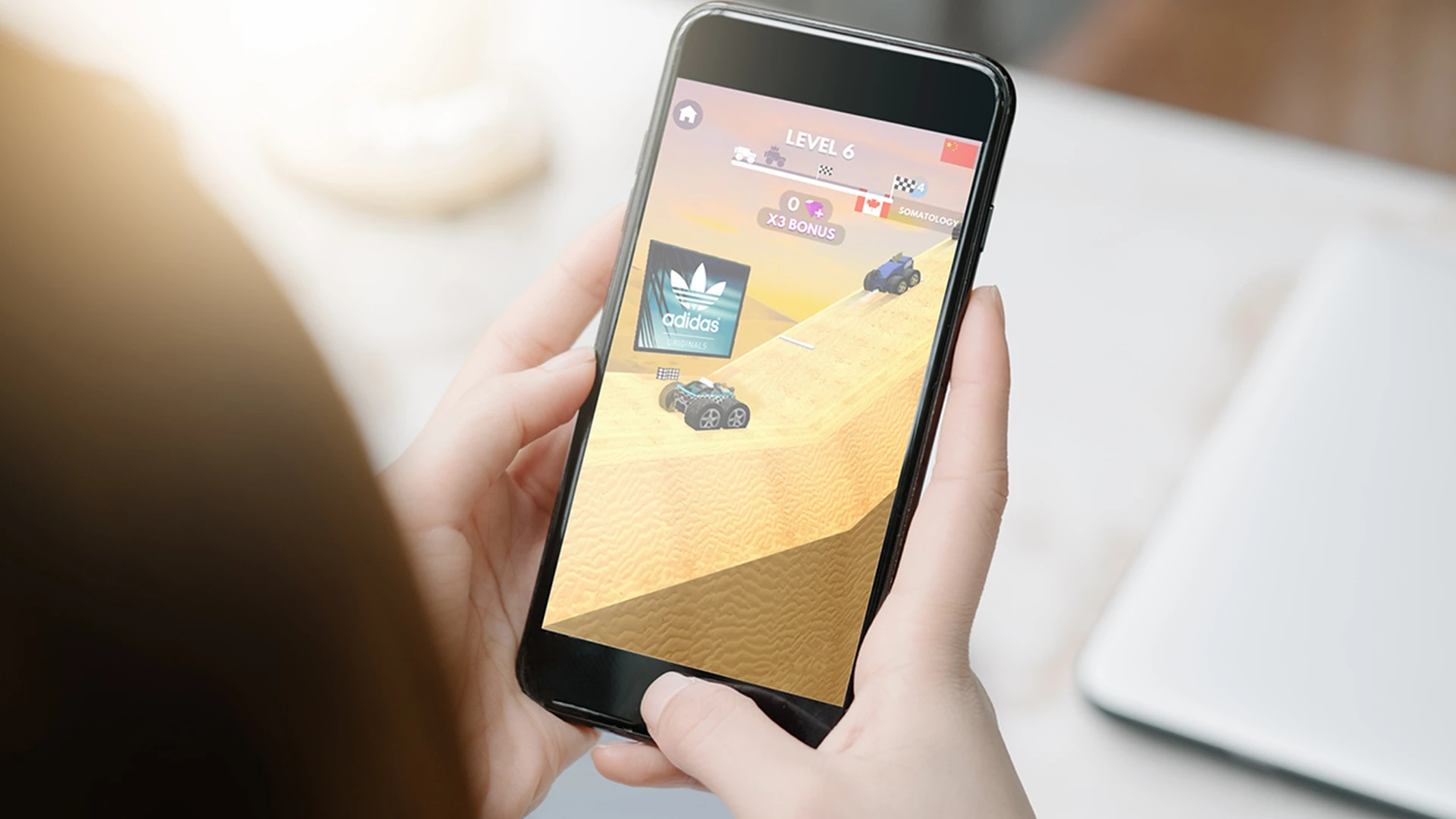 Mobile mit Gaming Ad