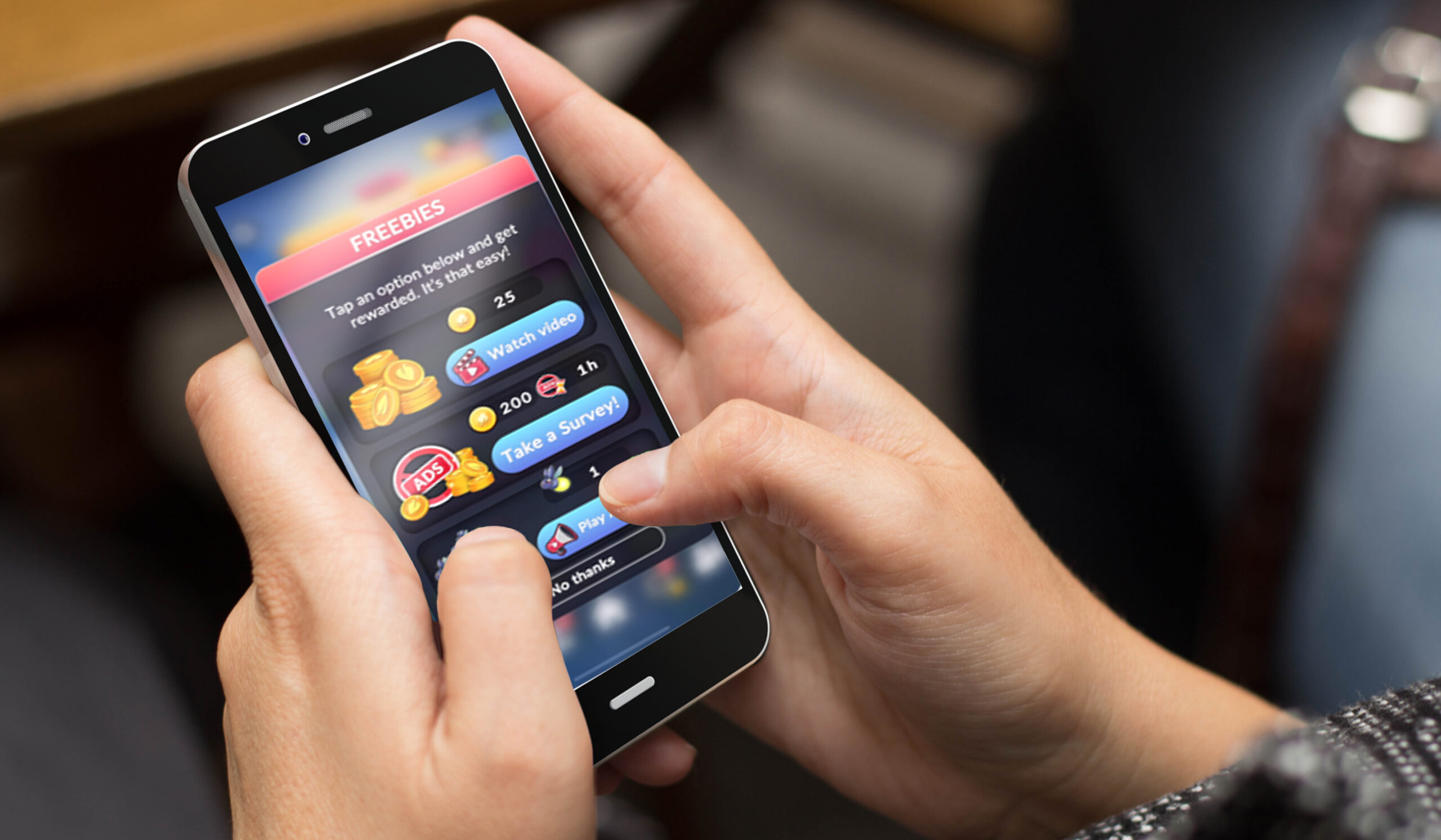 Mobile mit Game-Ansicht